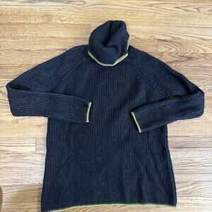 Bartolini Sz M Italian Knit Turtleneck Wool Cashmere Blend Academia Old Money
